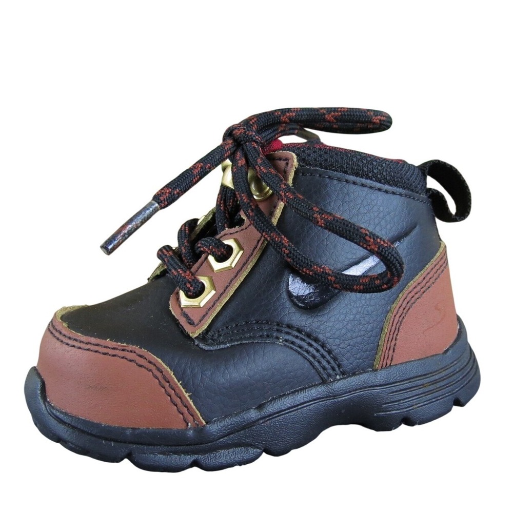 Nike Boys Bootie ACG Sz T 3.5 Medium Black Synthetic Lace Up